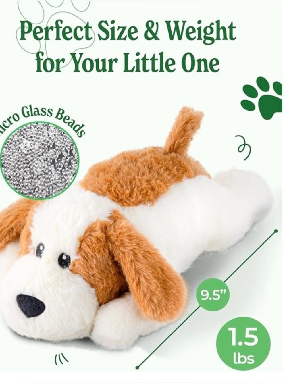 New in box my little buddy Weighted stuffed dog to calm and comfort.